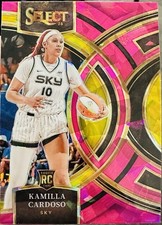 2024 Panini Select WNBA - Premier Level Kamilla Cardoso #195 Pink Ice Prizm (RC)