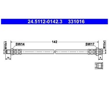 2x Bremsschlauch hinten für Opel Adam M13 Corsa D S07 E X15 | 24100401