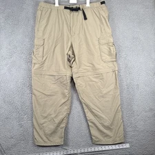 REI Sahara convertible Cargo pants Hiking Mens XXL -30L (fit 42x29) Tan
