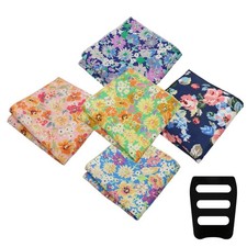 Cotton Floral Pocket Square for Men Handkerchief for Men Set Mens Pocket Squa...