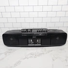 Sony CFS-W304 Portable Stereo Boombox AM/FM Radio Dual Cassette Player - Tested