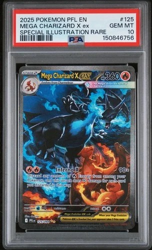 2025 POKEMON PHANTASMAL FLAMES SPECIAL ILLUSTRATION MEGA CHARIZARD X EX PSA 10
