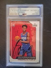 2018 Hoops Shai Gilgeous-Alexander Autographed RC PSA Authentic