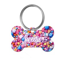 Cute Candy Personalized Pet ID Dog Tag Name Plate Unique Design Girly Sweet