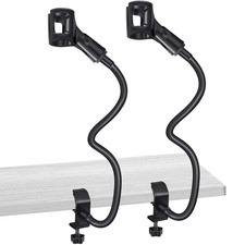 2 Pcs Gooseneck Mic Stand Mic Holder Microphone Stand Mount Adjustable Arm Ad...