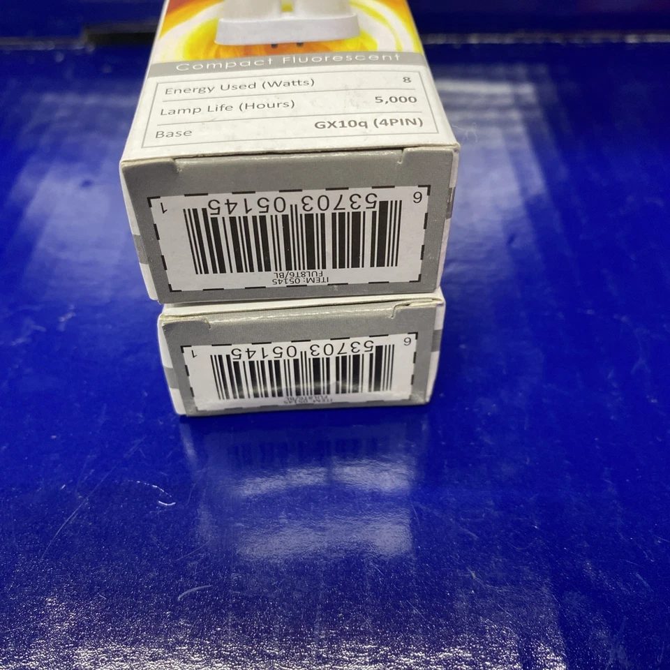 2X Sunlite FUL8T6/BL 8-watt FUL CFL Light Bulb, GX10q Base - Black Light - Image 4 of 4