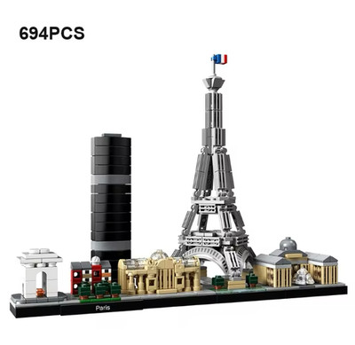 MOC Architecture Paris Replika ( 21044 ) 649 Teile Bausteine Spielzeug Geschenke DIY