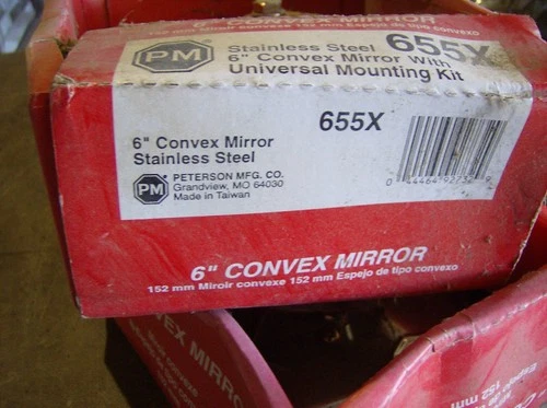 PETERSON MFG 655X 6" CONVEX STAINLESS STEEL MIRROR
