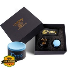 YEUEK Pool Chalk Holder Magnetic Round Billiards Cue Tip Case Tool