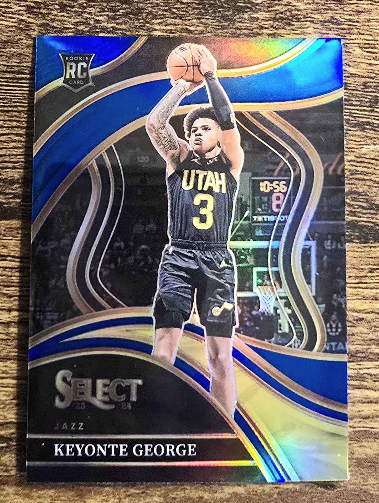 KEYONTE GEORGE 2023-2024 Panini Select Blue Prizm Courtside Rookie RC Utah Jazz