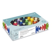Coats Clark Quilt Quilting Embroidery Thread with Storage Box 24 spools