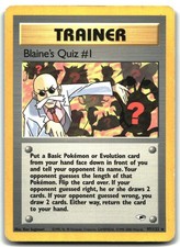 Blaine's Quiz #1 97/132 Rare Gym Heroes Pokemon Unlimited Moderately Played on eBay