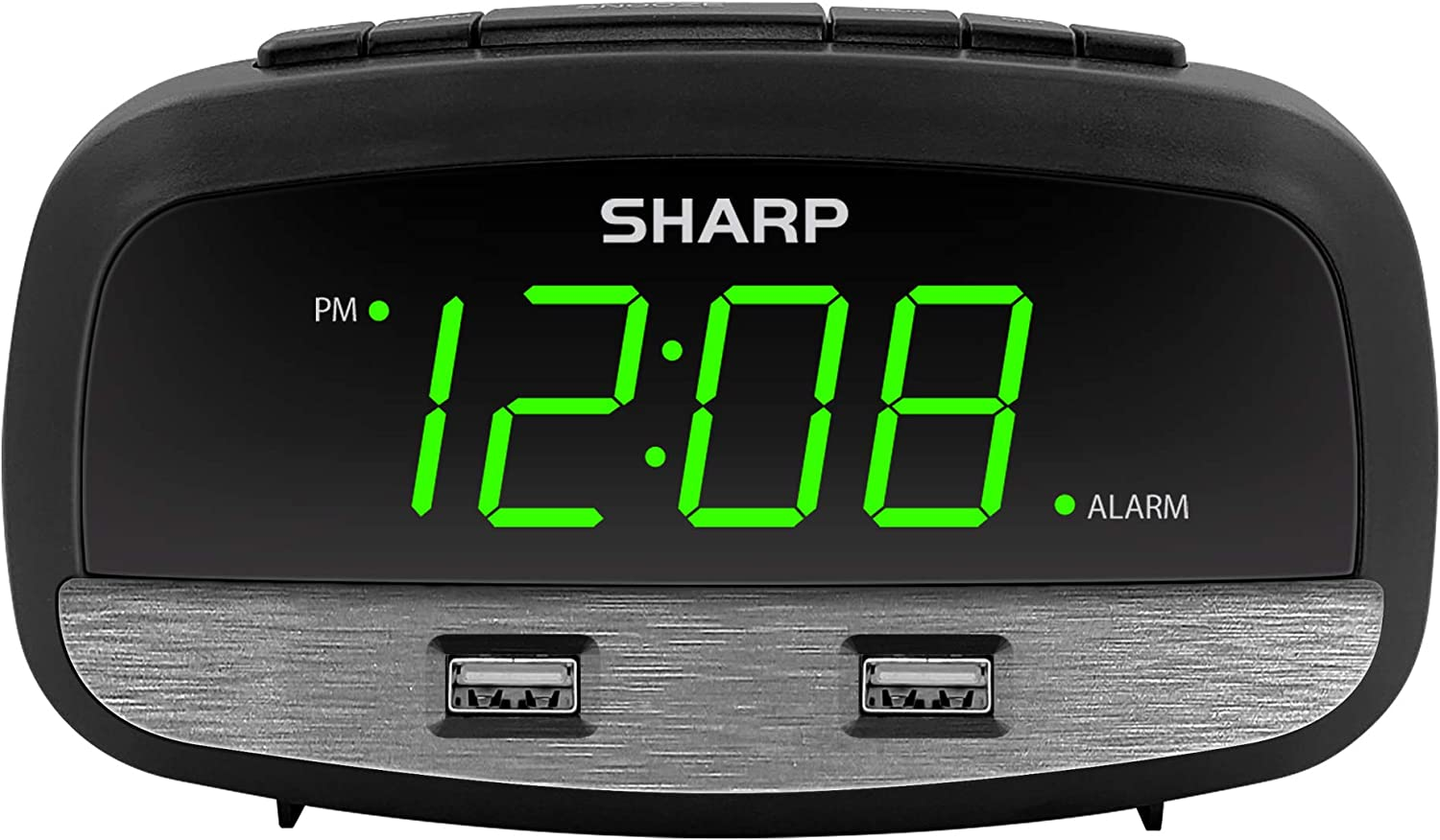 Digital Clock with Alarm and Dual USB Fastcharge Charging Ports - Charge Your Ph