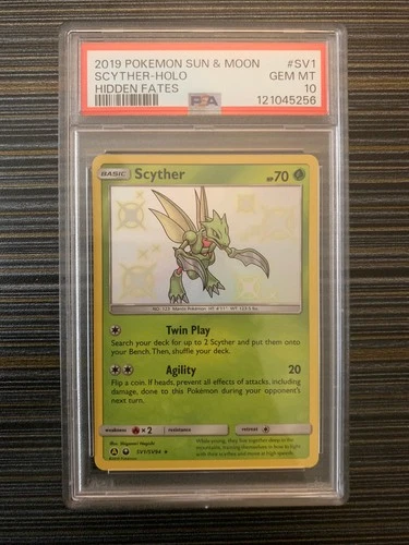 2019 Pokemon Scyther Holo SV1/SV94 Hidden Fates PSA 10