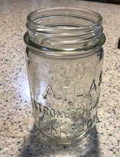 Vintage Atlas Strong Shoulder Mason Jar Pint with Ball Zinc Lid
