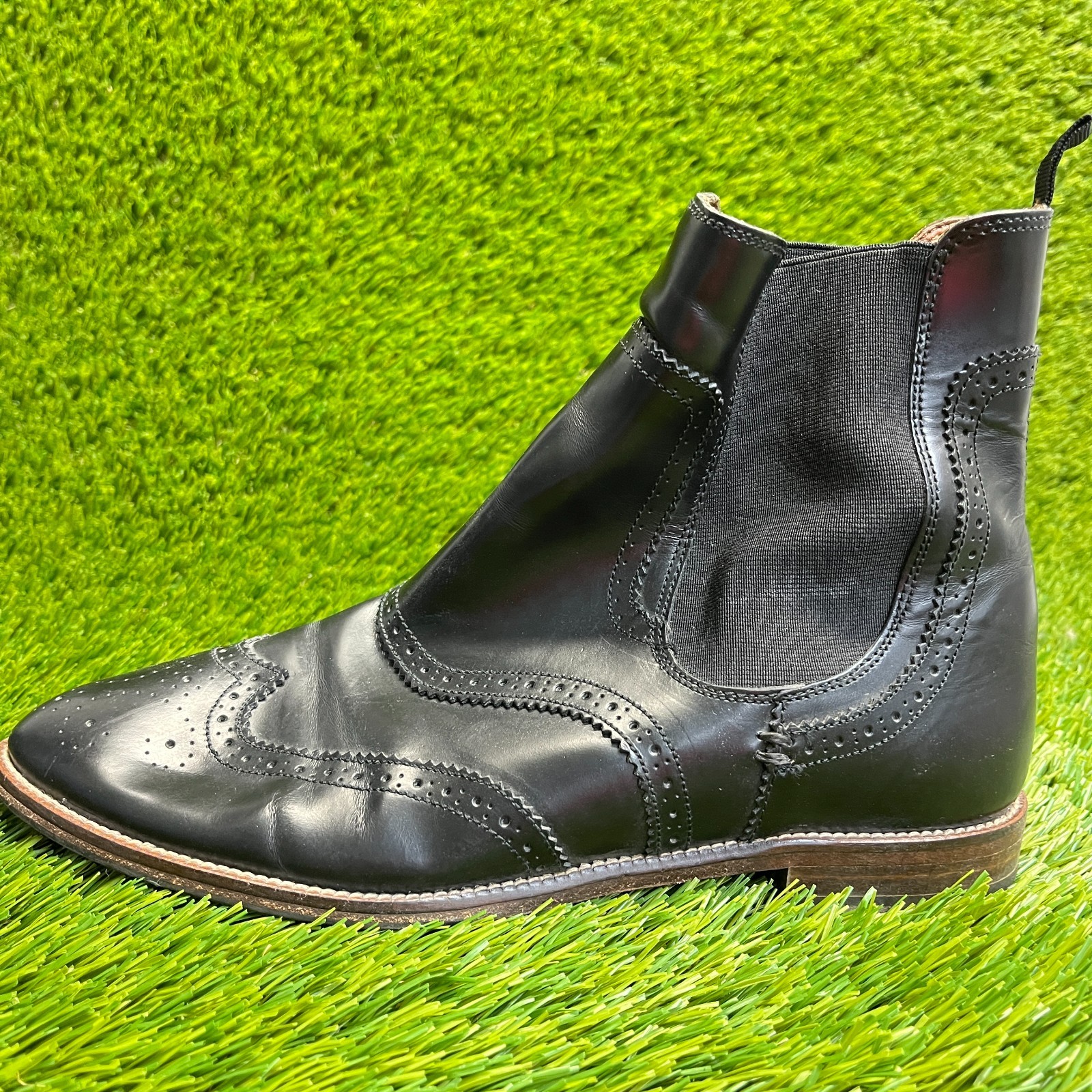 Massimo Dutti Womens Size 7 Black Classic Outdoor Leather Ankle Chelsea Boots thumbnail 3