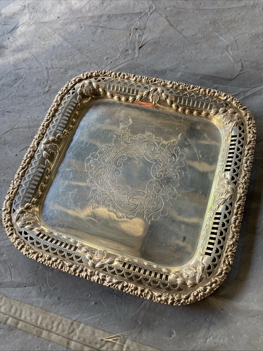 Barker Ellis 1900-1940 Antique US Silver-Plated Platters & Trays