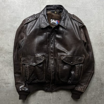 Vintage 70er Jahre Schott Leder Bomberjacke
