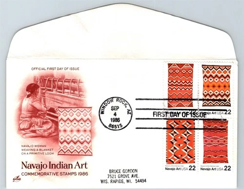 S07-3436, NAVAJO INDIAN ART, SE-TENANT BLOCK, ARTCRAFT FIRST DAY COVER