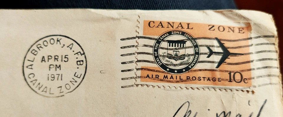 Canal Zone 1971 cvr from Albrook AIr Force Base, rare CZSG M-4 machine cancel - Image 2 of 2