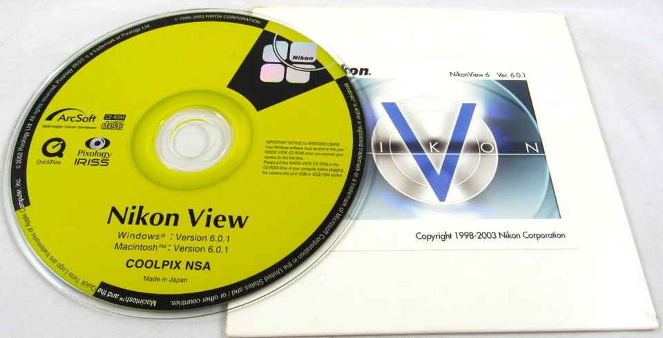 Nikon Coolpix 2500 Digital Camera Quick Start Guide Manual 4 CD-ROM GC Free Ship - Image 4 of 4