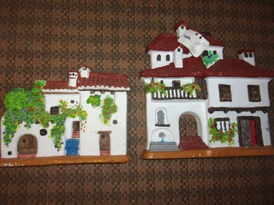 2 x Plaque Ceramica Marquez 3D Home Spain Handmade Wall Art TERRE CUITE DECO - Photo 1/2