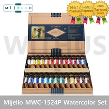 Mijello MWC-1524P Mission Gold Pure Pigment Watercolor 15ml 26 Colors Paint Set=