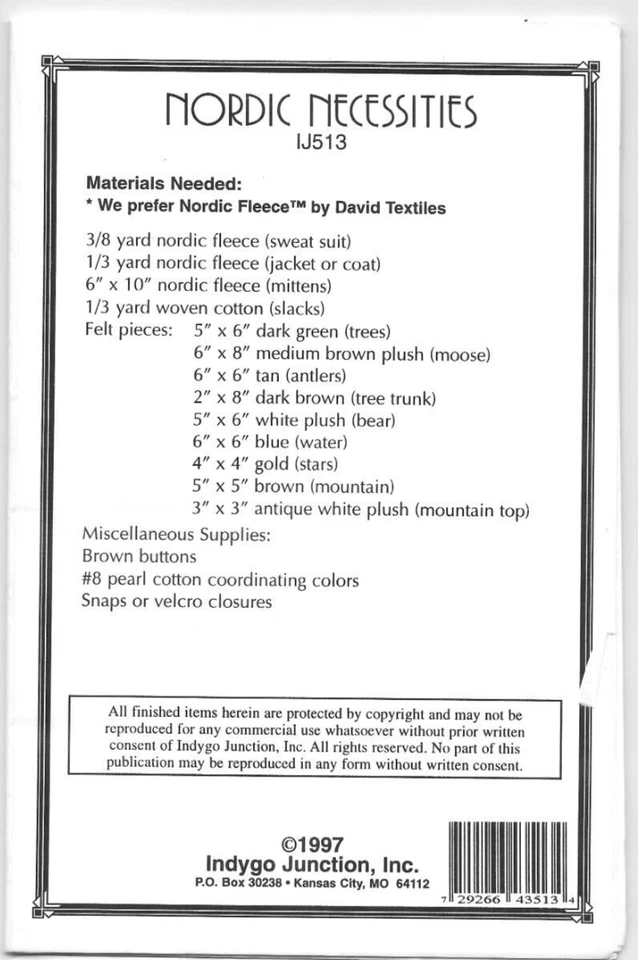 Nordic Necessities by Indygo Junction Coats for 17" - 19” Dolls Sewing Pattern - Image 2 of 4