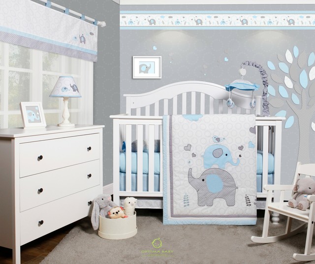 grey baby crib bedding