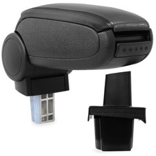 Armlehne Mittelarmlehne MAL Leder Bezug für Skoda Octavia II 2 1Z Schwarz
