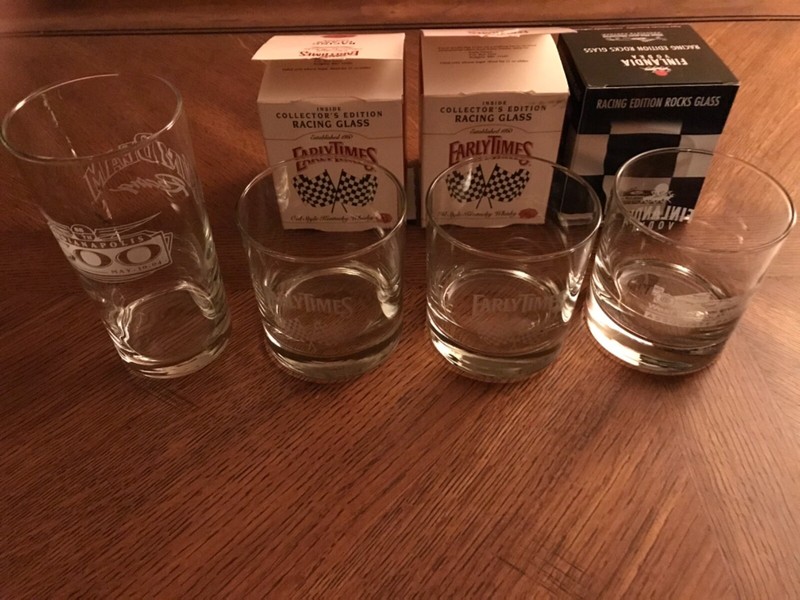 Indianapolis Motor Speedway Racing Glasses (4) Lot