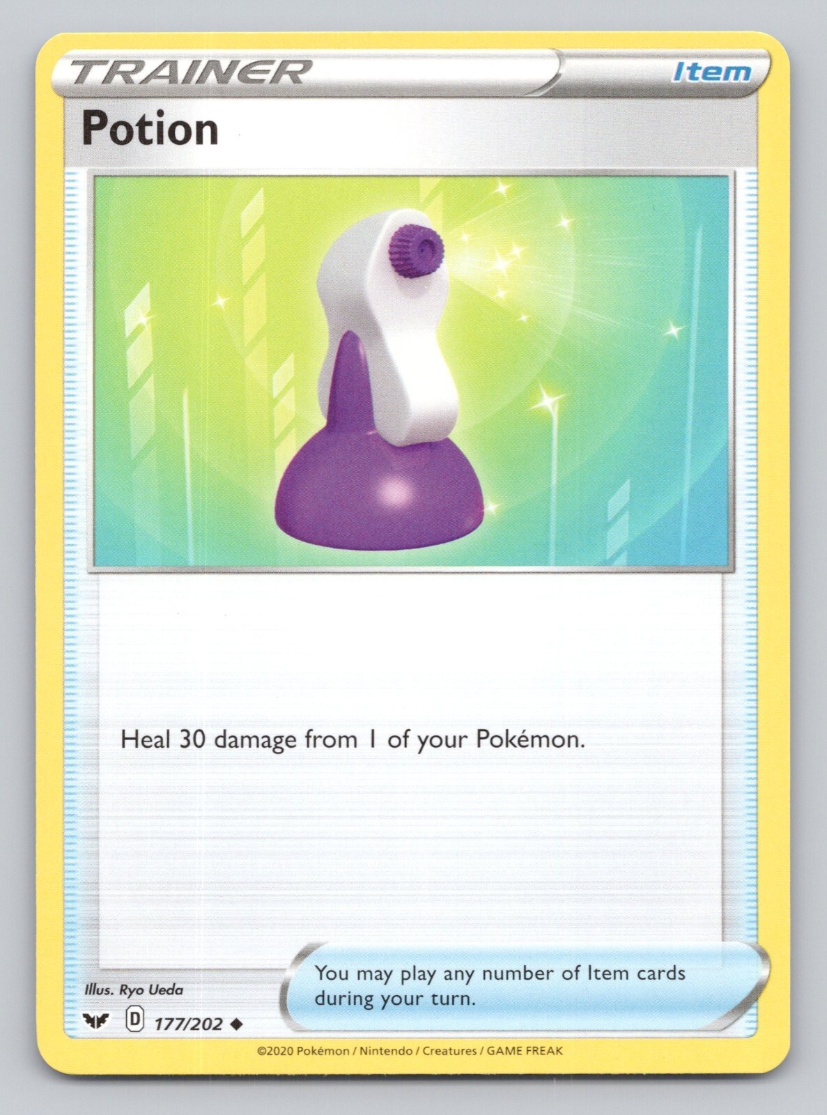 2020 Potion Pokemon Card Sword & Shield Base Set #177