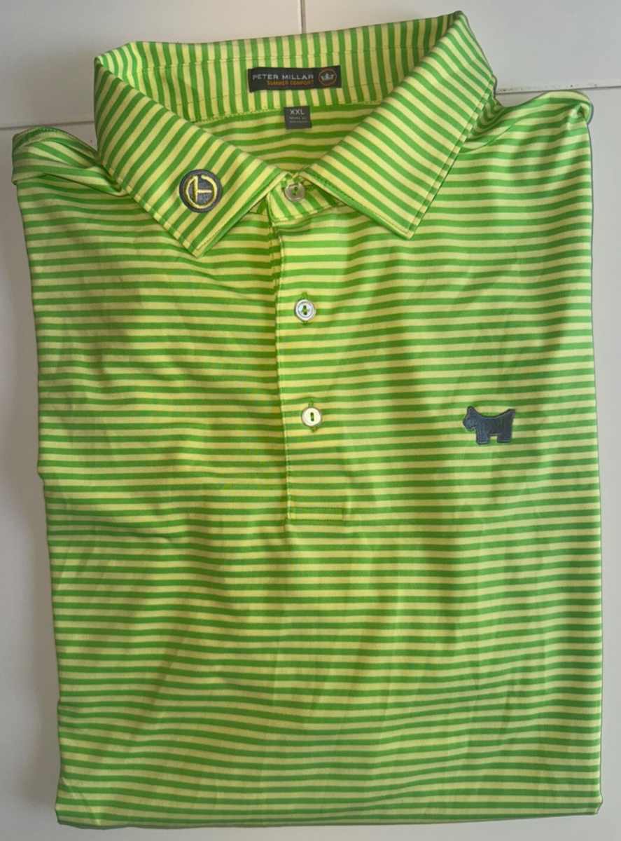 新品 未使用SCOTTY CAMERON/PERTER MILLAR ポロシャツ Scotty Cameron Peter Millar SC XXL 2XL Scotty Dog Green and