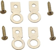 NEW PROSOURCE 5573878 PACK 4 BRASS SMALL FLAT PICTURE HANGERS