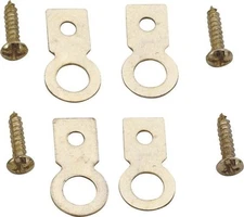 NEW PROSOURCE 5573878 PACK 4 BRASS SMALL FLAT PICTURE HANGERS 