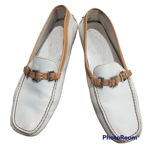Brown Leather Buckle Gommino Loafer Sz 