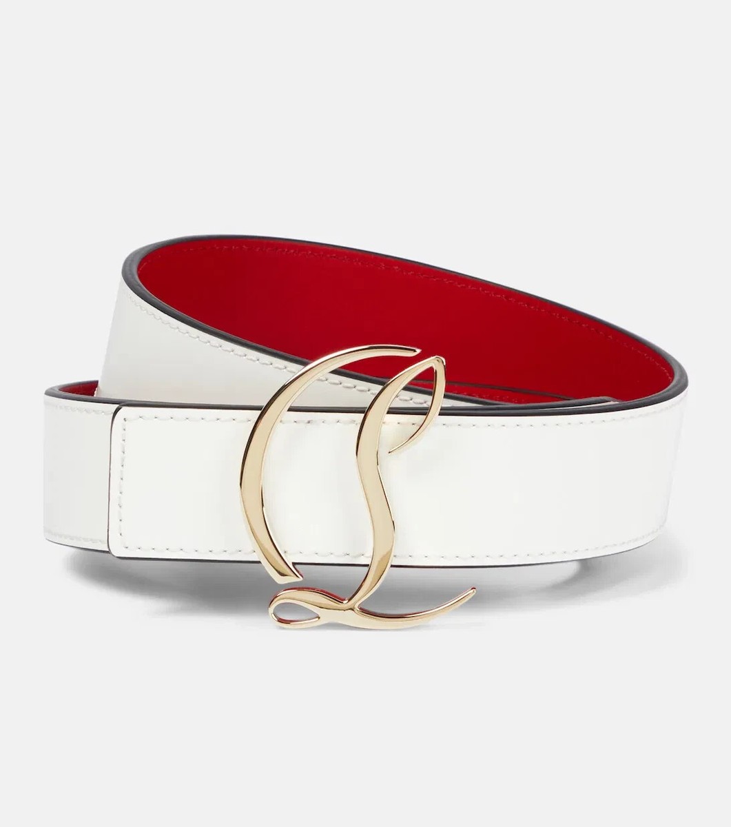 Christian Louboutin レザーベルト 白｜Cabata - Belt - Calf leather
