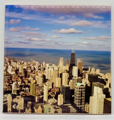 Chicago Illinois Ceramic Tile Trivet Coaster Travel Souvenir 4'' x 4''