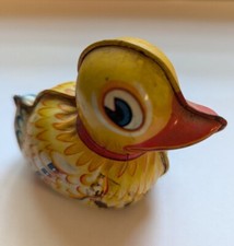 Vintage 1950s Lehmann Toy Company- West Germany Tin Toy Mechanical Duck