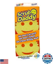 Scrub Daddy Original Dish Sponge Twin Pack, Smiley Face Sponges for Cleaning 