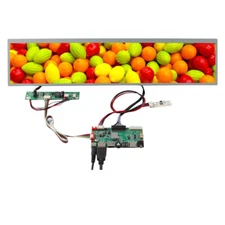 19" 1920x360 Stretched Bar Wide IPS LCD Display HDMI USB SD AV LVDs Driver Board