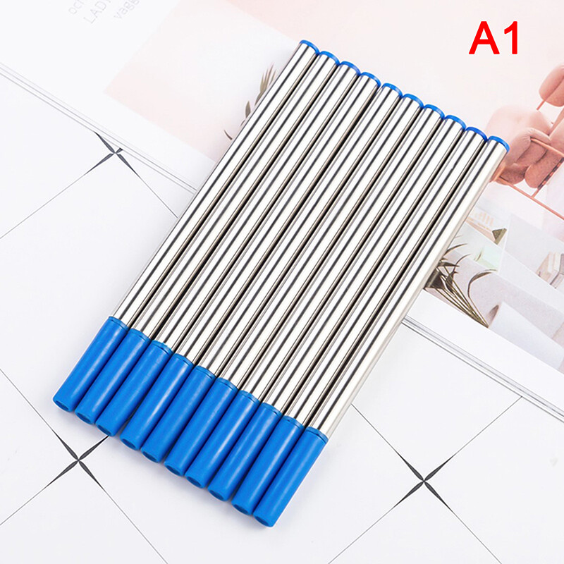 5pcs Metal Refills 0.5mm Blue Black Ink for Ballpoint Pens Gel Pen