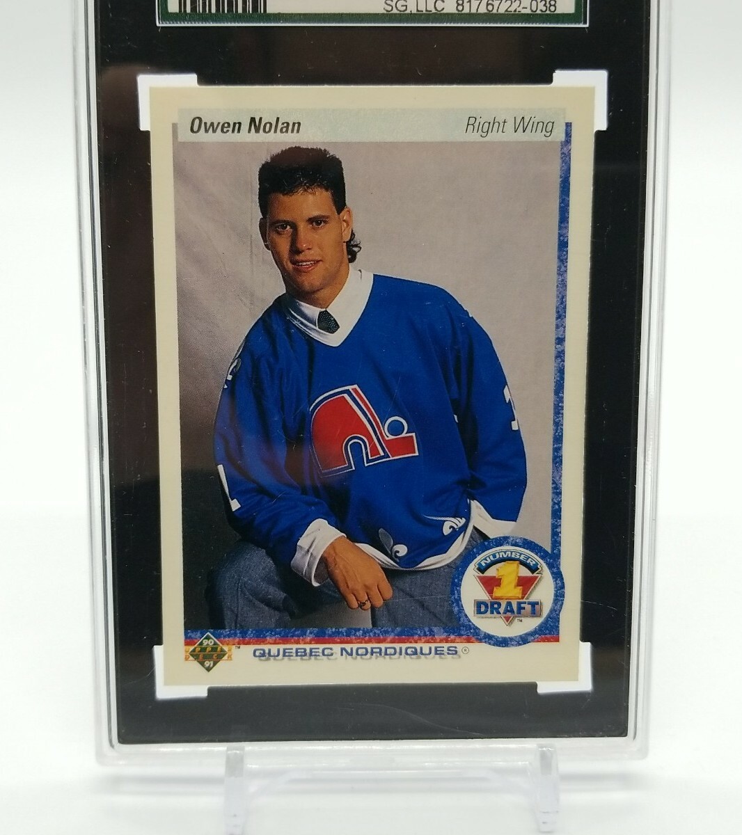 1990-91 Upper Deck OWEN NOLAN Rookie RC SGC 96 9 #1 Draft Card Quebec  Nordiques | eBay