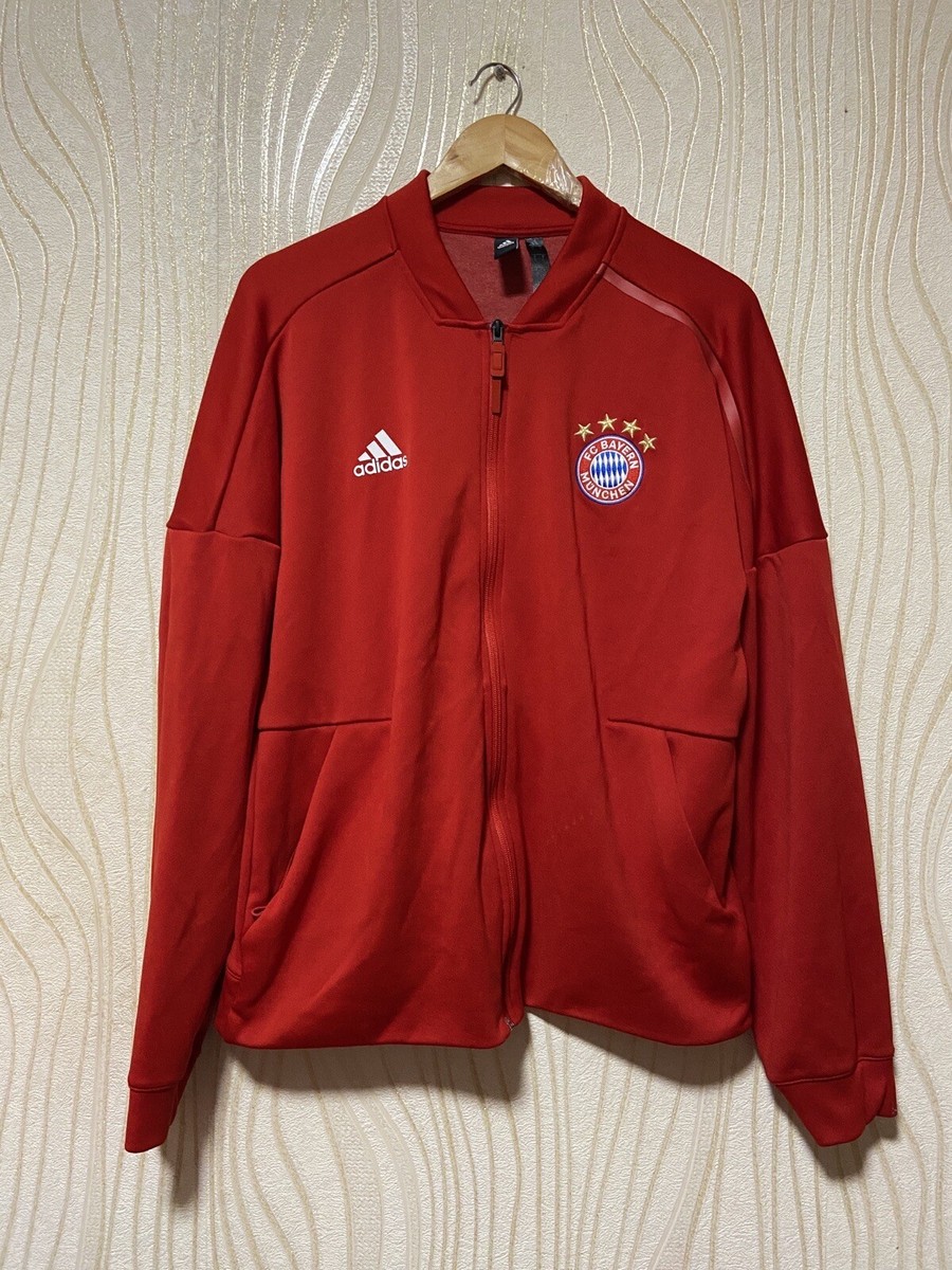 adidas FC Bayern München ジャケット レッド Adidas Track Jacket Men Medium Red White Soccer Football FC