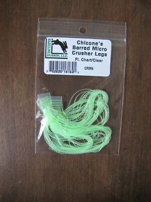 Fly Tying Brown//Clear Hareline Chicone/'s Barred Regular Crusher Legs