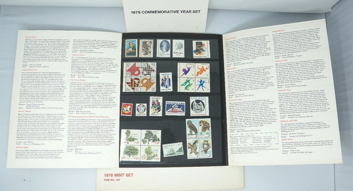 Vintage 1978 United States Postal Service Mint Set Item NO. 937