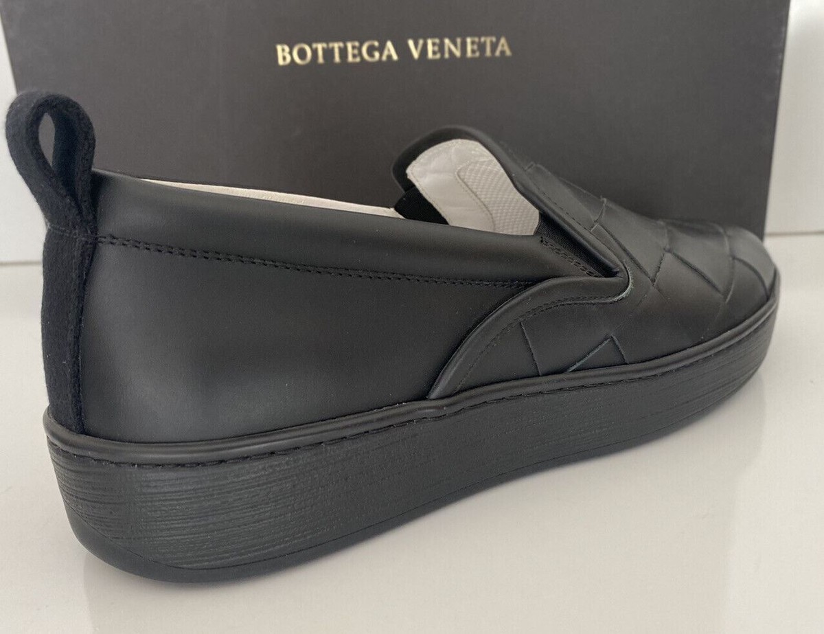 靴 BOTTEGA VENETA Bottega Veneta Intrecciato Calf Leather Black Shoes 7 US 578303