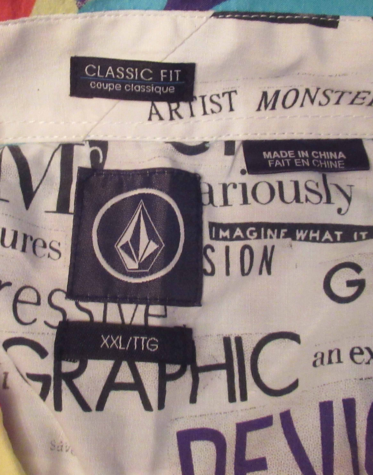 Volcom “Tornsky” model abstract button-front Hawa… - image 4