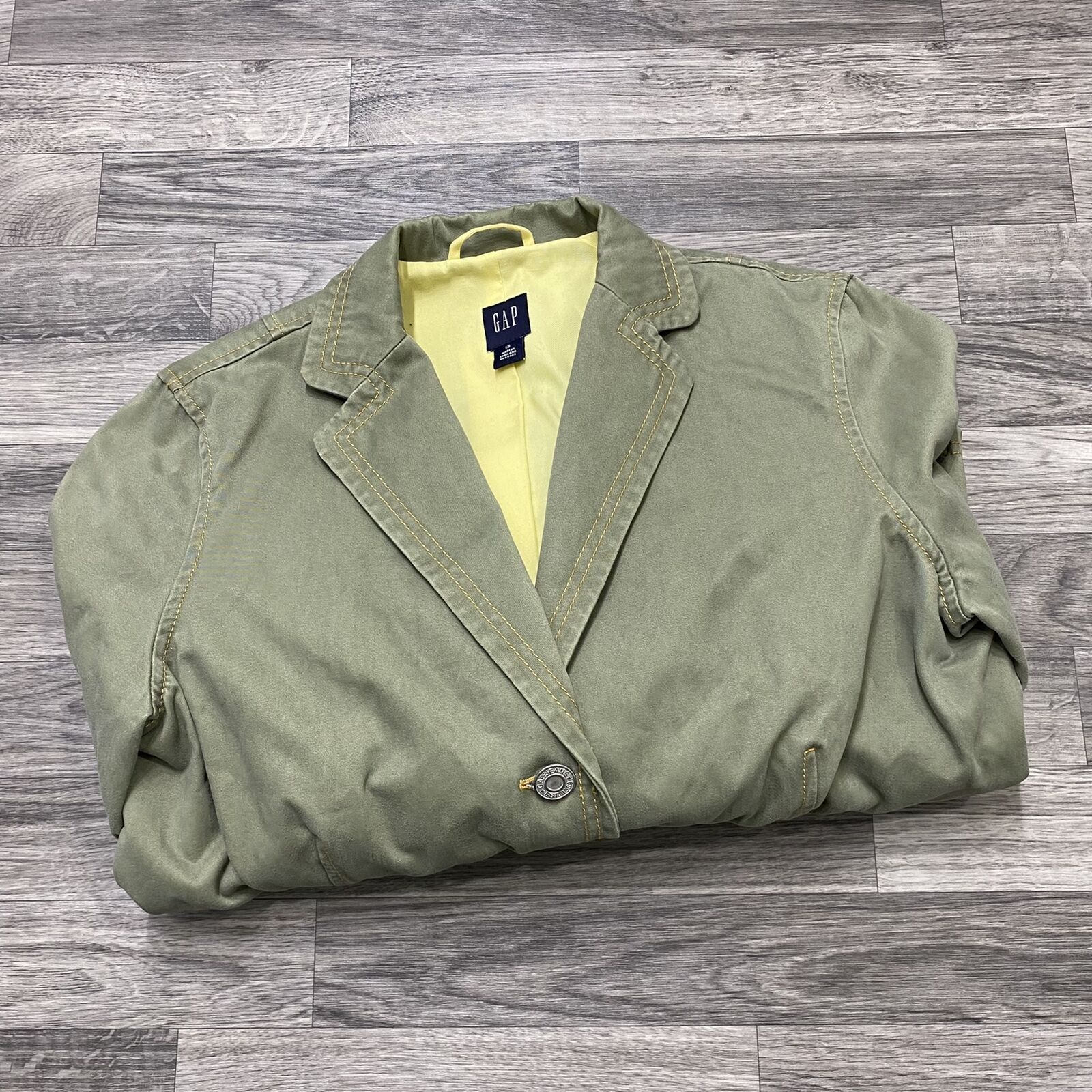 GAP Button Front Lined Green Casual Work Blazer J… - image 5