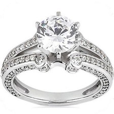 2.60 carat, GIA 1.50 ct F VVS2 Round Diamond Engagement Platinum ring